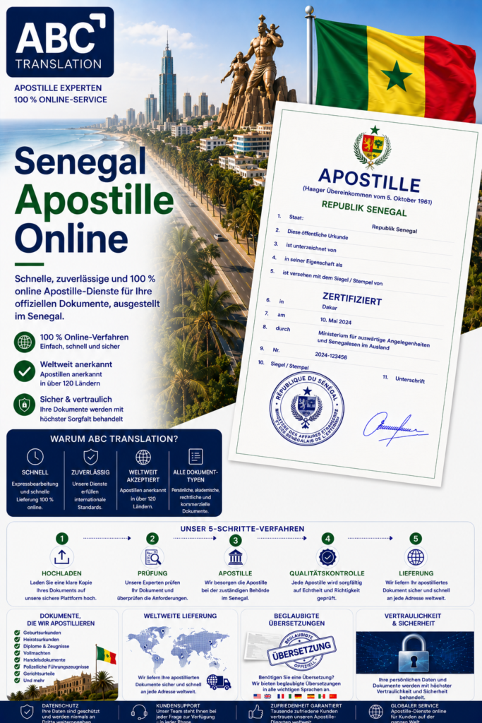 Senegal Apostille Online Schweiz