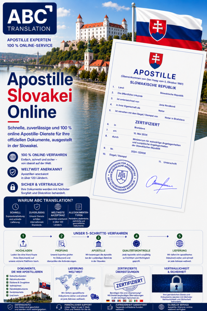Slowakei Apostille Online