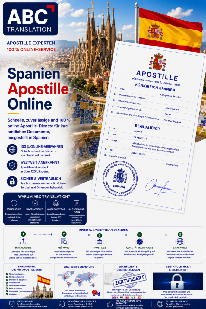 Spanien Apostille Online