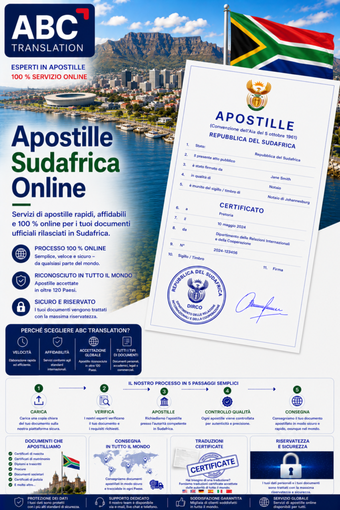 Apostille Sudafrica Online