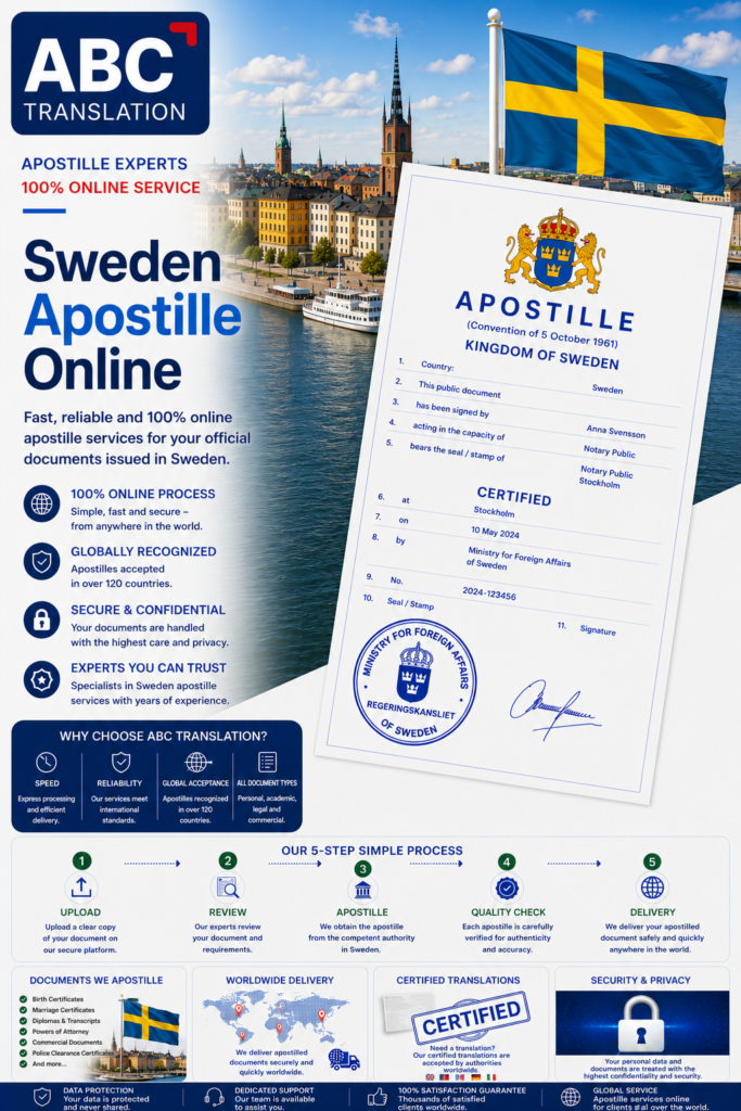 Sweden Apostille Online