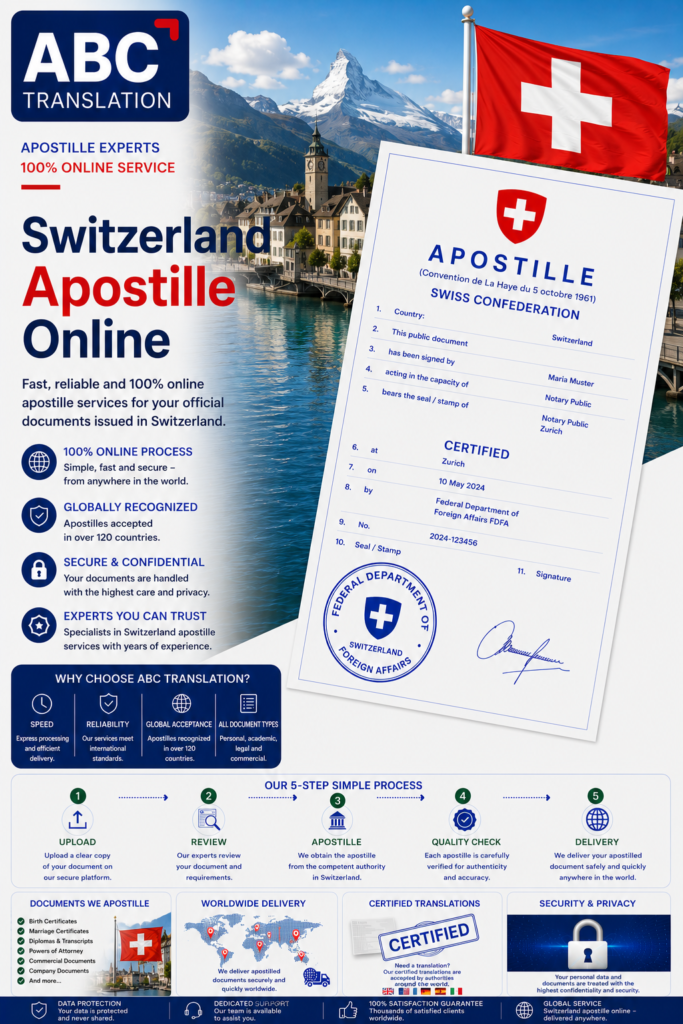 Switzerland Apostille Online