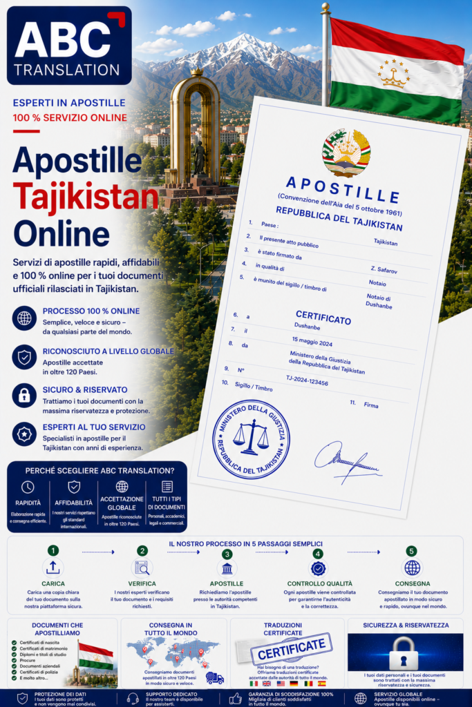 Apostille Tagikistan Online