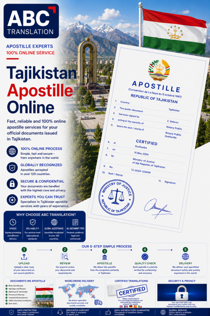 Tajikistan Apostille Online