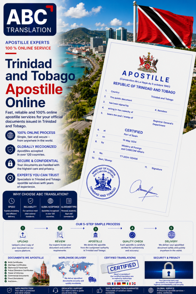 Trinidad and Tobago Apostille Online