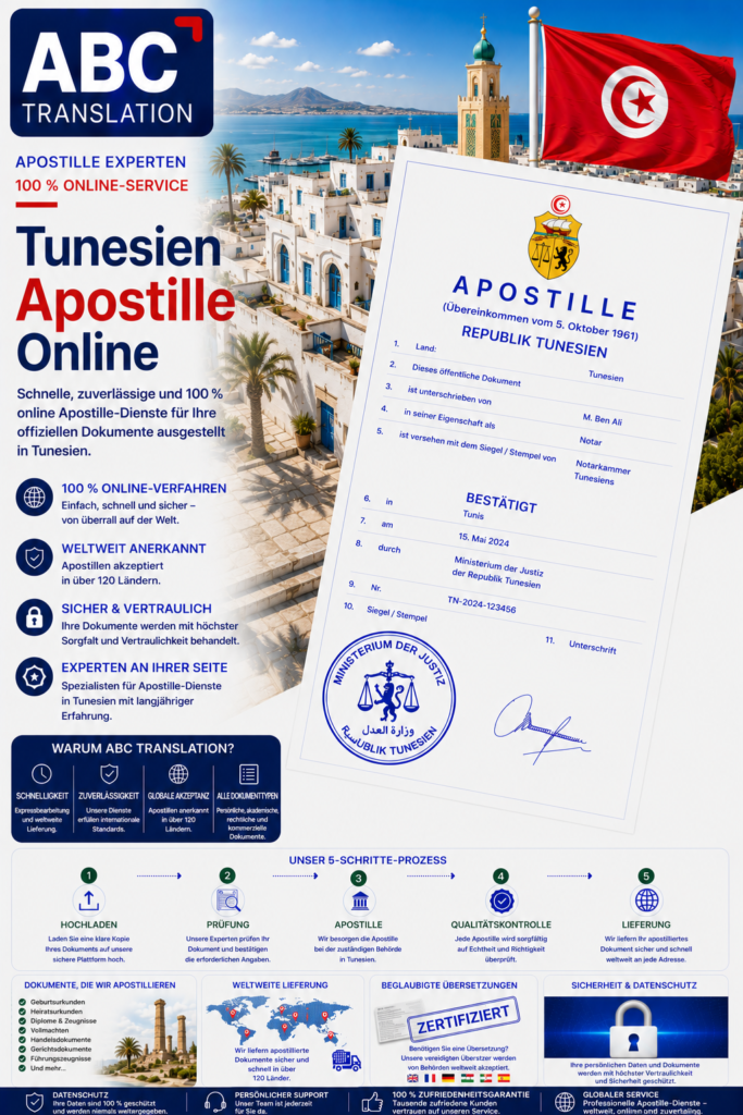 Tunesien Apostille Online