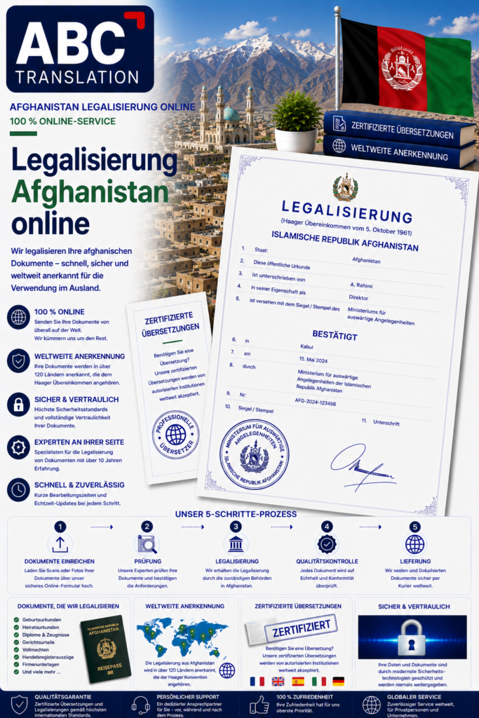 Afghanistan Legalisierung Online