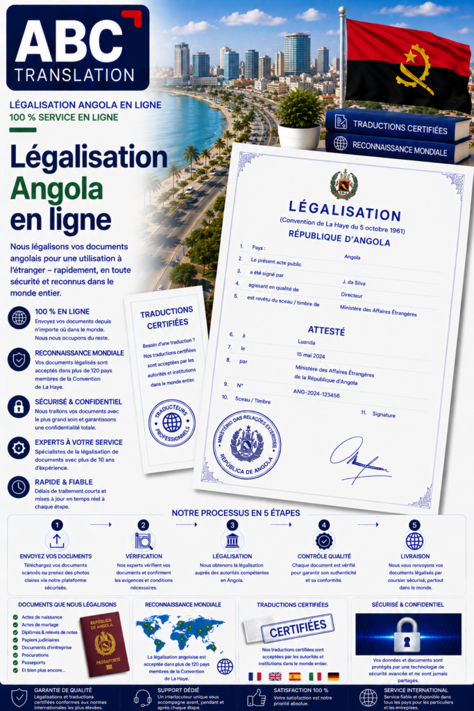 Légalisation Angola en ligne