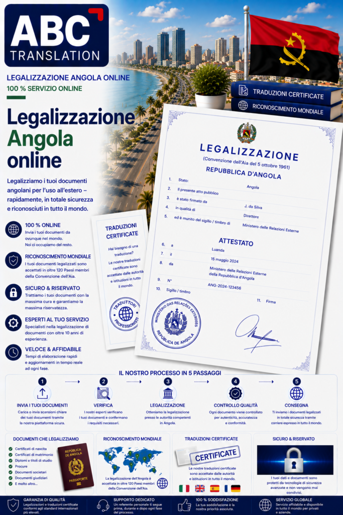 Legalizzazione Angola Online