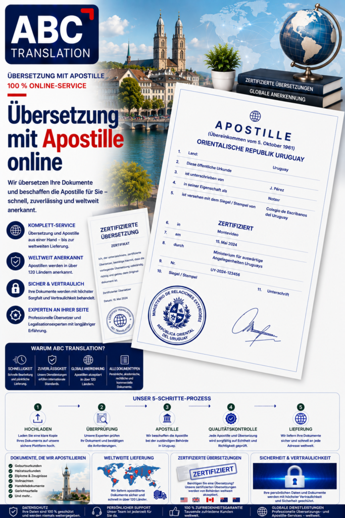Übersetzung mit Apostille