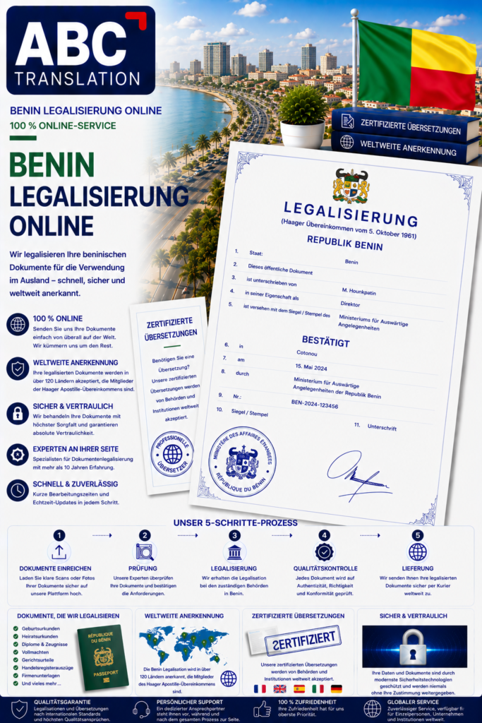 Benin Legalisierung Online