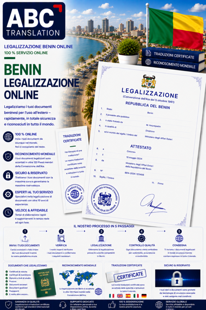 Legalizzazione Benin Online