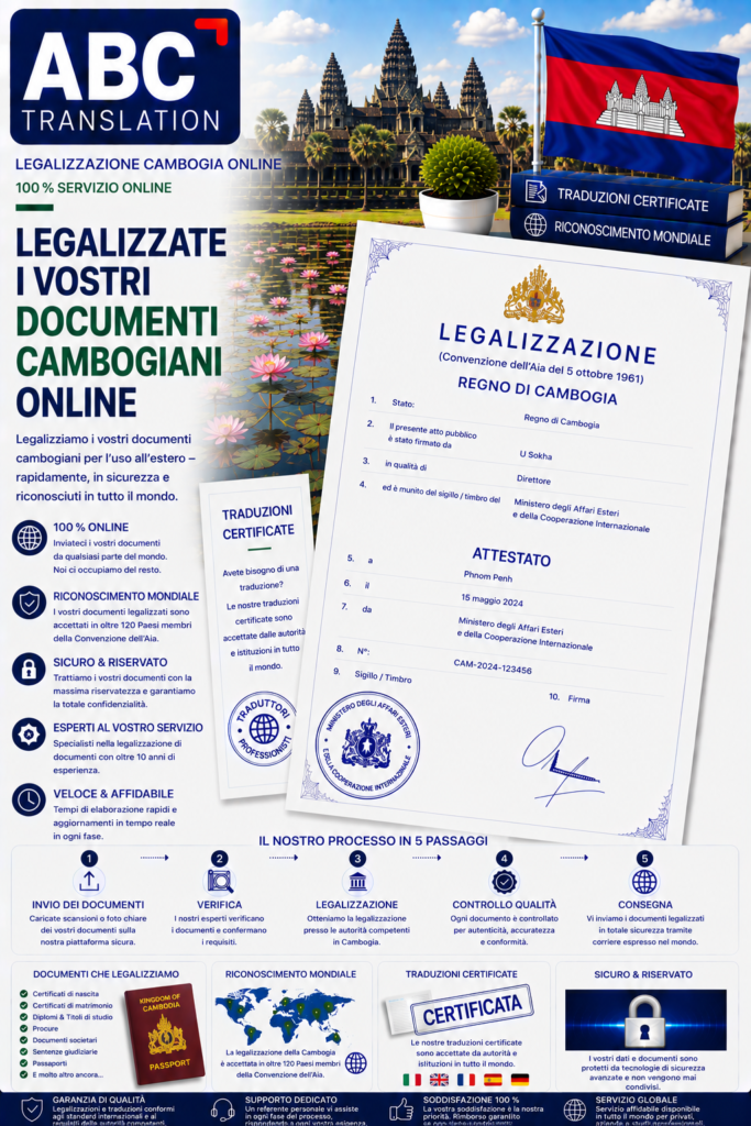 Legalizzazione Cambogia Online