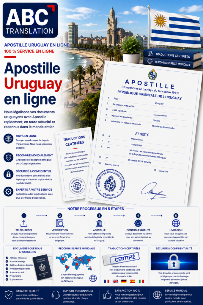 Apostille Uruguay en ligne