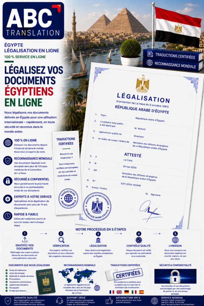 Légalisation Égypte en ligne