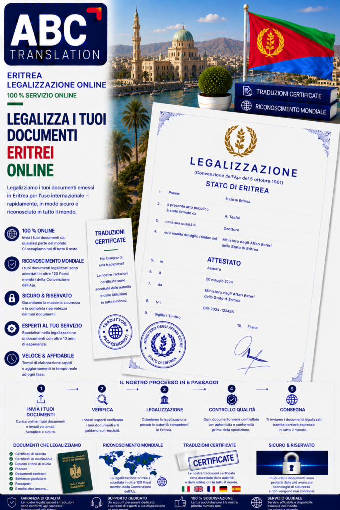 Legalizzazione Eritrea Online