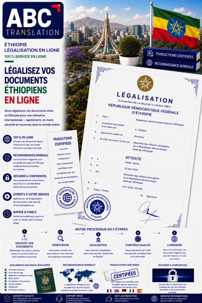 Légalisation Éthiopie en ligne