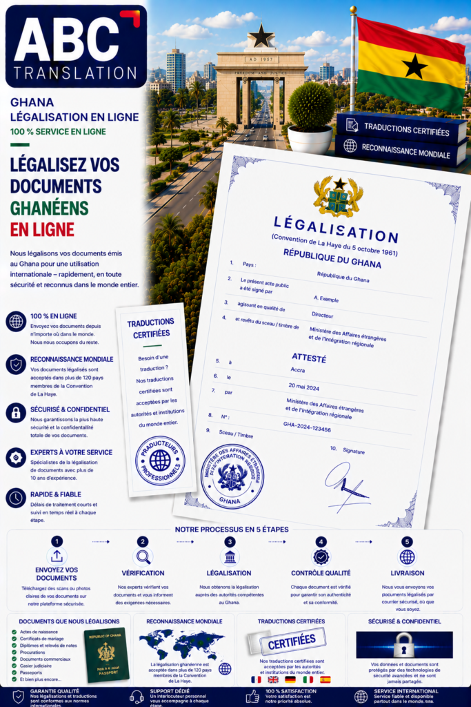 Légalisation Ghana en ligne