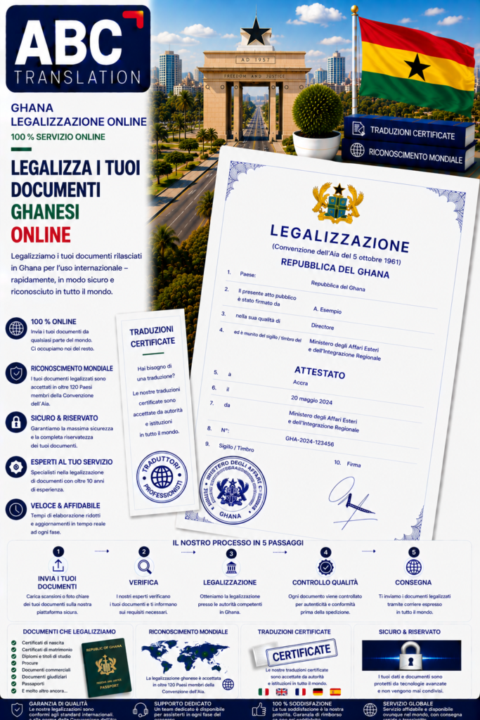Legalizzazione Ghana Online