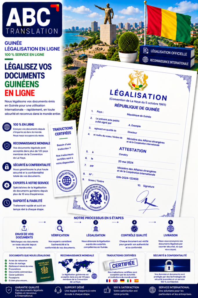Légalisation Guinée en ligne