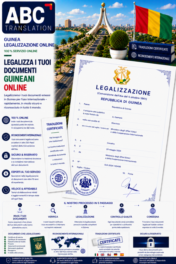 Legalizzazione Guinea Online