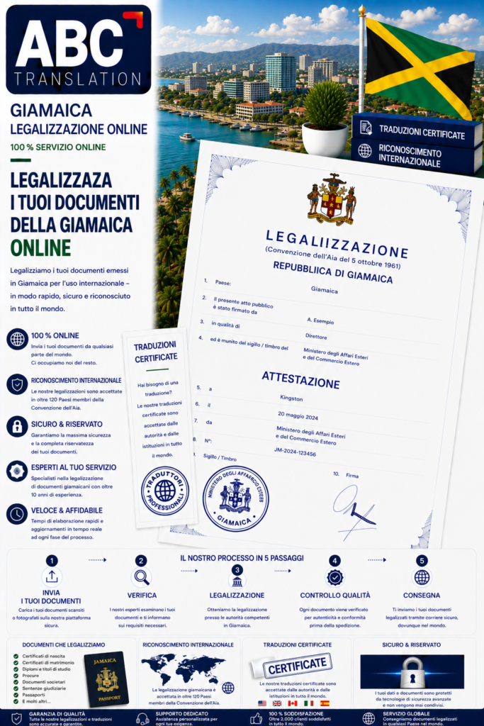 Legalizzazione Giamaica Online