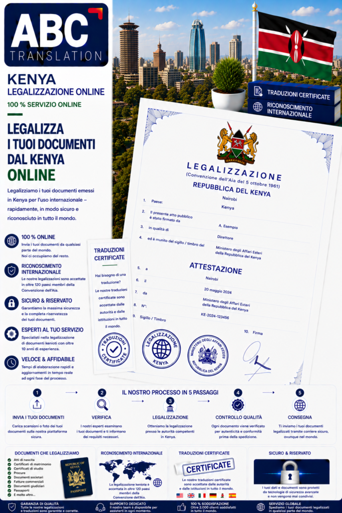 Legalizzazione Kenya Online