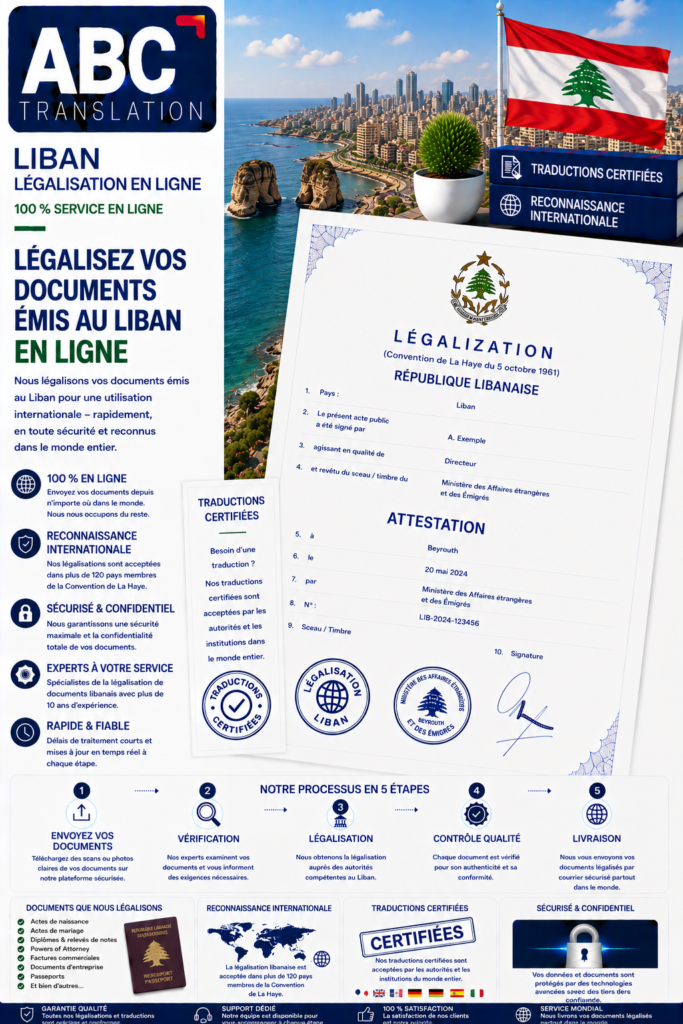 Légalisation Liban en ligne