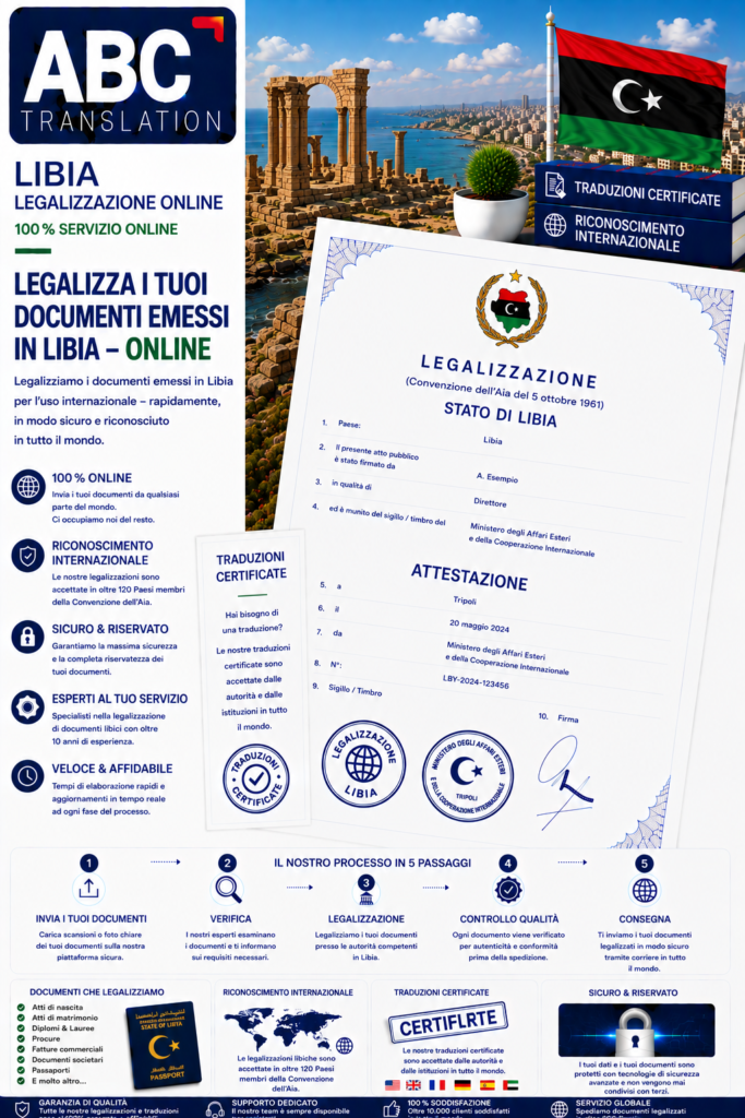 Legalizzazione Libia Online