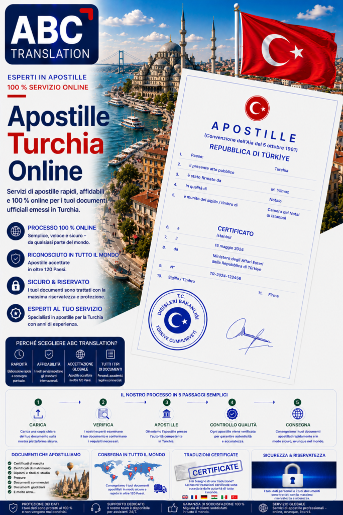 Apostille Turchia Online