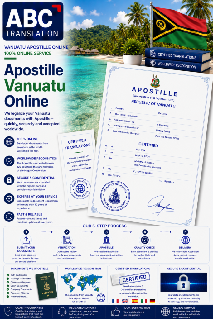 Vanuatu Apostille Online