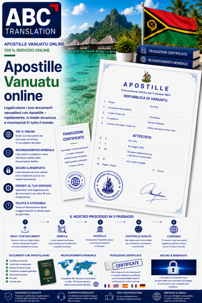 Apostille Vanuatu Online