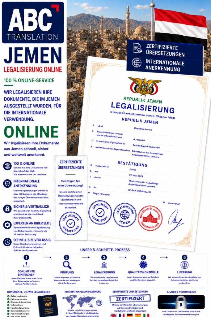 Jemen Legalisierung Online