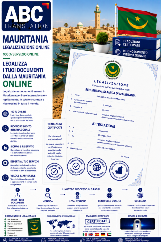 Legalizzazione Mauritania Online