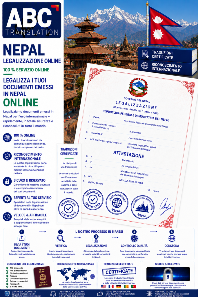 Legalizzazione Nepal Online