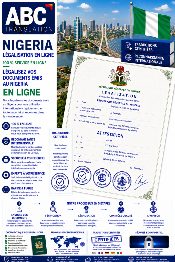 Légalisation Nigeria en ligne