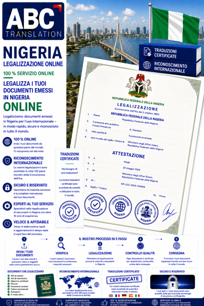 Legalizzazione Nigeria Online