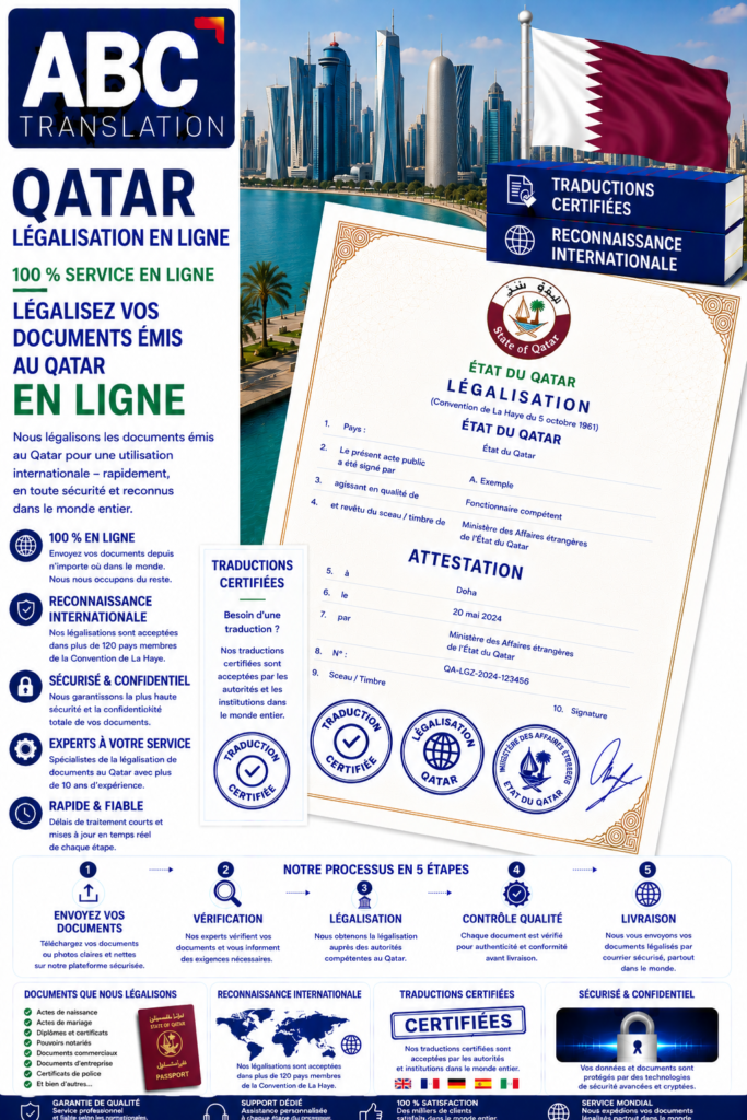 Légalisation Qatar en ligne