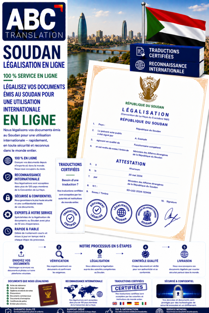 Légalisation Soudan en ligne