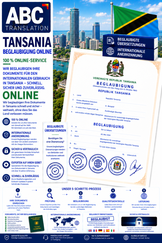 Tansania Legalisierung Online