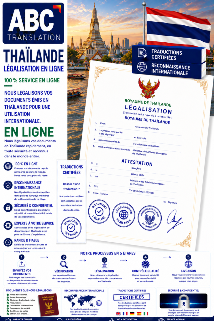Légalisation Thaïlande en ligne