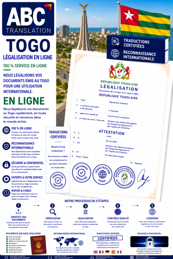 Légalisation Togo en ligne