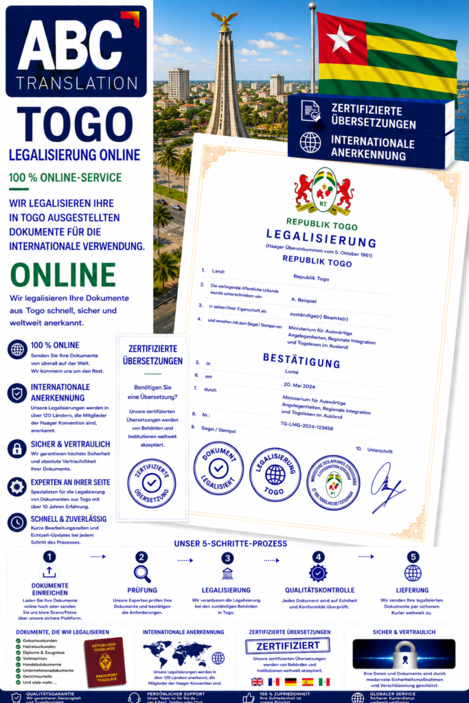 Togo Legalisierung Online