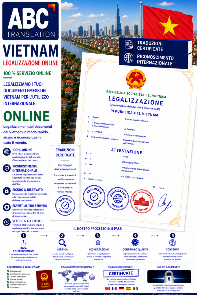 Legalizzazione Vietnam Online