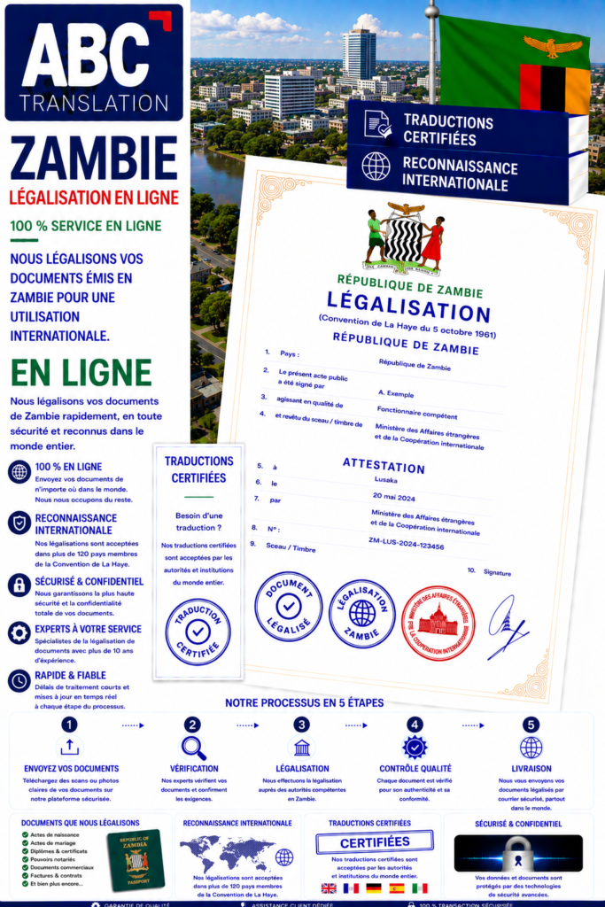 Légalisation Zambie en ligne