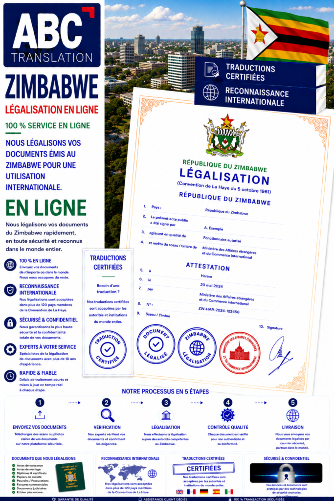 Légalisation Zimbabwe en ligne
